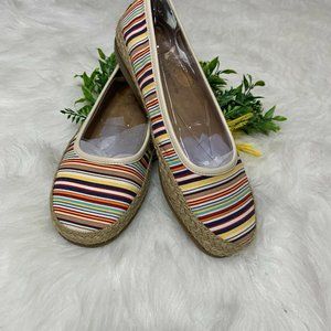 A2 by Aerosoles Rock Solid Striped Slip On Loafers Flats Womens 7M